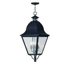 Livex Lighting 2547-04 Amwell Outdoor Chain Hang in Black 